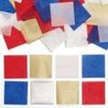 Kleine Quadrate Seidenpapier in Gold, Silber, Rot, Blau und Weiß (Pro Set 4000) Bastelbedarf Pappe & Papier