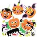 Kürbis Bastelset mit lustigen Gesichtern (8 Stück) Halloween-Basteleien