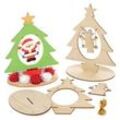 Weihnachtsbaum Holz Schaukel Bastelsets (4 Stück) Bastelaktivitäten zu Weihnachten