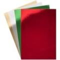 Metallic-A4-Pappe in Weihnachtsfarben (20 Stück) Bastelbedarf zu Weihnachten