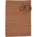 Teppich CARPETFINE "Lara" Teppiche Gr. B/L: 160 cm x 230 cm, 6 mm, 1 St., orange Baumwollteppiche Wendeteppich aus JuteBaumwolle, Wohnzimmer