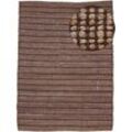 Teppich CARPETFINE "Lara" Teppiche Gr. B/L: 160 cm x 230 cm, 6 mm, 1 St., braun Baumwollteppiche Wendeteppich aus JuteBaumwolle, Wohnzimmer