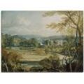 Wandbild ARTLAND "Blick zur Bolton Abbey, Yorkshire. 1809" Bilder Gr. B/H: 80 cm x 60 cm, Leinwandbild Wiesen & Bäume, 1 St., blau Kunstdrucke