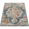 Teppich PACO HOME "Herbete 734" Teppiche Gr. B/L: 160 cm x 230 cm, 8 mm, 1 St., blau (türkis) Orientalische Muster