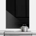Küchenrückwand WALL-ART "Spritzschutz Schwarz" Spritzschutzwände Gr. B/H: 100 cm x 70 cm, schwarz Küchendekoration