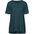 Rundhals-Shirt Benedikte Green Cotton grün, 40