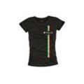 MAKAYA Print-Shirt Damen Herz Italien Trikot Fahne Italia Italienische Mode Sommer Top Kurzarmshirt