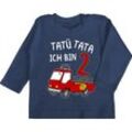 Shirtracer T-Shirt Tatü Tata Ich bin zwei Feuerwehrauto 2. Geburtstag