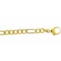 Goldarmband ADELIA´S "585 Gold Figaro Armband 19 cm Ø 4 mm" Armbänder Gr. 19, Gelbgold 585, goldfarben (gold) Damen Armbänder Gold