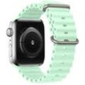 Silikon Armband Hülle Silikonschlaufe kompatibel mit Ihrer Watch 42/44/45/49 Grün