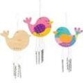 4 x Holz-Windspiele "Vogel", Basteln für Kinder