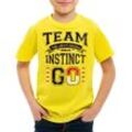 style3 Print-Shirt Kinder T-Shirt Team Gelb Instinct Intuition poke go catch blitz ball spiel arena