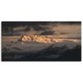 Wandbild ARTLAND "Dents du Midi, Schweizer Berge" Bilder Gr. B/H: 150 cm x 75 cm, Leinwandbild Berge Querformat, 1 St., grau Kunstdrucke
