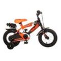 Volare Sportivo Kinderfahrrad - Jungen - 12 Zoll - Neon Orange/Schwarz - Abnehmbare Stützräder