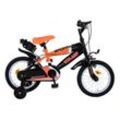 Volare Sportivo Kinderfahrrad - Jungen - 14 Zoll - Neon Orange/Schwarz - Abnehmbare Stützräder