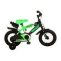 Volare Sportivo Jungen Fahrrad, 12-Zoll, Neongrün/Schwarz - Kettenschutz - Stützräder