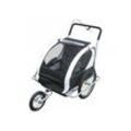 Bc-elec - 5664-0001B 2 IN 1 KINDERFAHRRADANHÄNGER ANHÄNGER FAHRRAD BUGGY FÜR 2 KINDER FAHRRADANHÄNGER Schwarz und Weiss - Schwarz