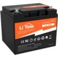 Litime - Batterie LiFePO4 12V 50Ah Akku Lithium,4000-15000 Zyklen,10 Jahre Lebensdauer idealer Ersatz für Blei-Säure, AGM-Batterie, perfekt für