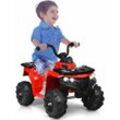 6V Elektrisches Kinderquad, Elektro Quad für Kinder mit 2 Scheinwerfer & 4 Rutschfesten Reifen, Cooler Elektroauto mit MP3 & usb, Elektroauto (Rot)