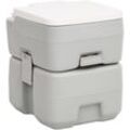 Camping-Toilette Tragbar Grau und Weiß 20+10 l - Prolenta Premium