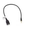 vhbw Aux Adapter-Kabel Klinke USB OTG kompatibel mit KFZ Auto Radio z.B. von Isuzu, Jaguar, Kia, Lancia, Land Rover, Mazda, Mercedes, Opel, Peugeot,