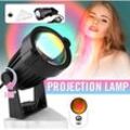 Minkurow - Regenbogen-Sonnenuntergangslampe, Sonnenuntergangsprojektionslicht, 180-Grad-Drehung, USB-Aufladung, romantische LED-Atmosphäre,