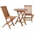 bene living Gartensessel Langton und Tisch Sutton Teak-KOMPLETTSET