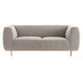 Design-Sofa aus Bouclé-Stoff taupe 2/3-Sitzer MORRIS