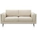 Design-Sofa aus cappuccino-beige-meliertem Stoff 2-Sitzer STING