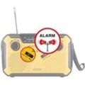 Schwaiger Solar-Kurbelradio mit LED Leuchte FM/AM Radio, mit Notfallsirene und Taschenlampenfunktion