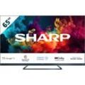 E (A bis G) SHARP LED-Fernseher "SHARP 65FQ5EG Quantum Dot Google TV 164 cm (65 Zoll) 4K Ultra HD QLED" Fernseher schwarz LED Fernseher