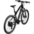 Zündapp E-Bike MTB Z898 27,5 Zoll RH 48cm 24-Gang, 504 Wh schwarz grün