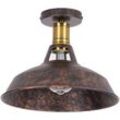 Axhup - Deckenlampe Industriell Vintage Deckenleuchte Eisen 27cm Lampenschirm Rost Lampe für Flur, Balkon, Treppe - 1 Pack