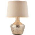 Meteora - 1 leichte Tischleuchte Vintage White & Hammered Pearl Ombre Folie, E27 - Endon