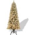 Froadp - 135cm Weihnachtsbaum Künstlich aus pvc Schnee-Effekt Ø55cm Künstlicher Weihnachtsbäume Christbaum Tannenbaum inkl. 150 led Beleuchtung und