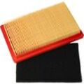 Ersatzfilter Set (1x Vorfilter, 1x Luftfilter) kompatibel mit Güde big Wheeler 510 a Rasenmäher, 14,5x 8,5 x 2,8 cm Orange Schwarz - Vhbw