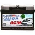 Electronicx - Caravan Edition V2 Batterie agm 100 ah 12V Wohnmobil Boot Versorgung