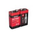 ANSMANN AG 2x Rauchmelder 9V Block Batterie – E-Block Alkaline (2 Stück) Batterie