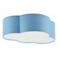 Licht-erlebnisse - Deckenleuchte Kinderzimmer Blau l: 41 cm Stoff Wolke 2x E27 Deckenlampe Wolkenlampe Kinder Baby - Hellblau