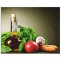 Küchenrückwand ARTLAND "Gesundes Gemüse und Gewürze" Spritzschutzwände Gr. B/H: 70 cm x 55 cm, grün Küchendekoration