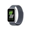 Wigento Smartwatch-Armband Für Samsung Galaxy Fit 3 Metall Stahl Mesh Armband Magnetverschluss