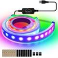 Swanew - led Strip für Gaming Schreibtisch rgbic led Streifen 27 Zoll PC-Monitor pc Hintergrundbeleuchtung usb Led Beleuchtung mit App-Steuerung