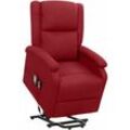 Relax-Sessel/Elektrischer Massagesessel TV-Sessel Fernsehsessel mit Aufstehhilfe Weinrot Stoff -DE53425 - Rot