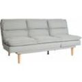 [NEUWERTIG] Schlafsofa HHG-368, Gästebett Schlafcouch Couch Sofa, Schlaffunktion Liegefläche 180x110cm Stoff/Textil mint-grau - grey