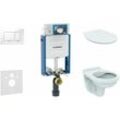 Kombifix - Installationselement für Wand-WC mit Betätigungsplatte SIGMA30, weiß/Chrom glänzend + wc Alpha und wc Sitz 110.302.00.5 ND5 - Geberit
