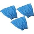 Vhbw - 3x Textilfilter kompatibel mit Aqua Vac Compact 10P Staubsauger, Nass-/Trockensauger - Stoffbeutel, Abwaschbar Blau
