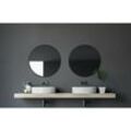 Black Circle Badspiegel, Dekospiegel, rund, � 60 cm � Badezimmerspiegel - matt schwarz - Talos