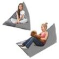 Sitzsack Kinder Spielzeug Stofftier Aufbewahrung Sitzsack faltbar extra große Tasche Stuhl Sofa für Kinder Sitzsäcke fürs Kinderzimmer - Grau-weiß