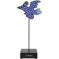 Dekofigur GOEBEL "James Rizzi - Snow Bird" Dekofiguren Gr. B/H/T: 8 cm x 27,5 cm x 12,5 cm, blau Weihnachtsengel Weihnachtsfiguren