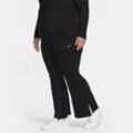 Nike Sportswear Chill Knit Eng anliegende Mini-Rib-Leggings mit ausgestelltem Bein für Damen - Schwarz